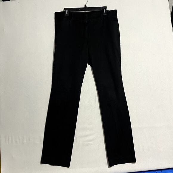 Ann Taylor Signature Fit Black Wide Leg Trousers Pants Just Below Waist - Size 8 - Picture 2 of 9